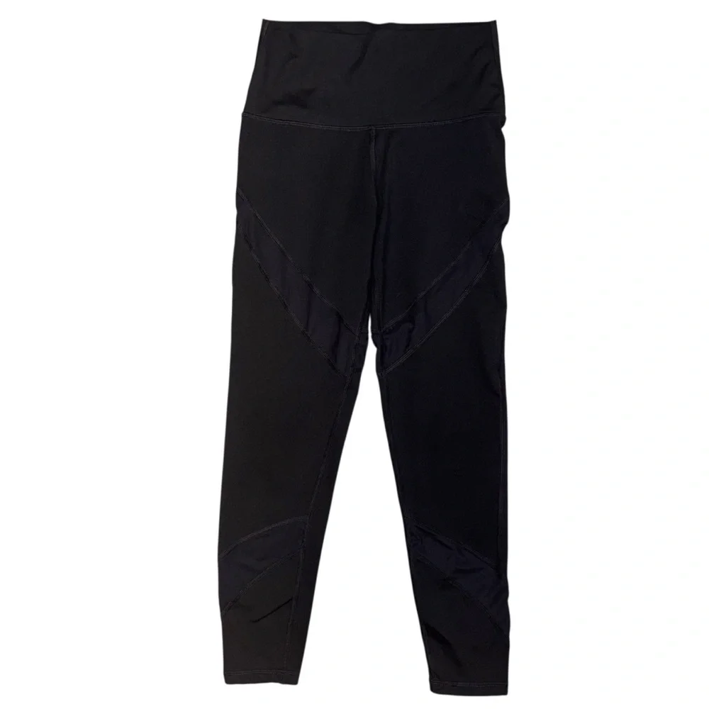 Aerie | Chill. Play. Move. Mesh Panel Leggings | Black | Small - Picture 2 of 6
